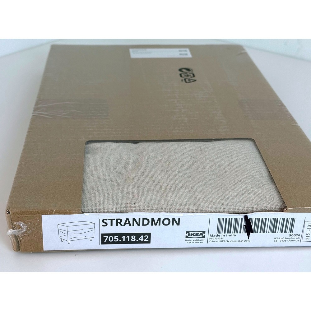 IKEA Strandmon Footstool Cover Kelinge Beige Slipcover 705.118.42 New